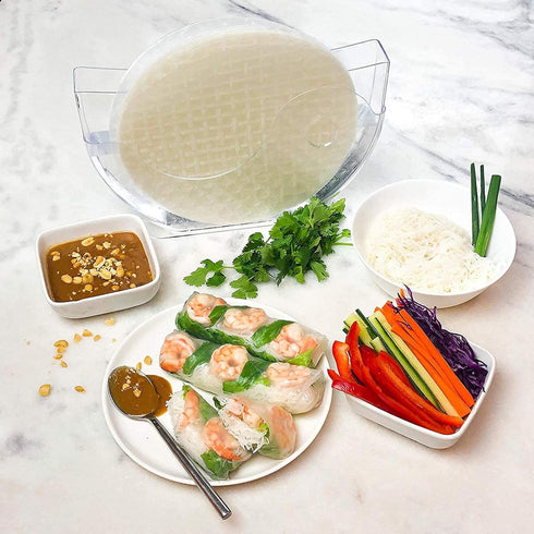 Rice Paper Water Bowl Holder,Summer Roll Water Bowl Rice Paper Wrappers for Spring Rolls 10.62" One Pack(Rice Paper Not Included)...