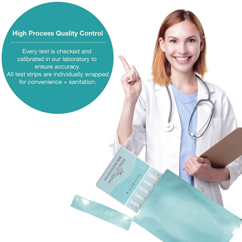 Easy@Home Multi-Drug Screen Test: 5 Pack Urine Drug Tests Kit, Testing BZO/COC/THC/MET/MOR/OXY/BAR/BUP/MTD/TCA, Instant Drugs Test Including Marij...
