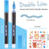 Outline Markers Self-Outline Metallic Markers, 12 Colors Shimmer Markers Double Line Outline Pens for Art, Drawing, Painting, Gift Card, DIY Photo...