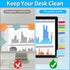 Monitor Memo Board, 2PCS Multifunction Sticky Note Holder for Computer Screen, Acrylic Computer Monitor Memo Board (Left & Right), Computer Sticky...