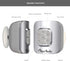 Gideon Portable Waterproof Bluetooth Speaker with Suction Cup - 10 Hours Playtime/Built-in Mic (Silver)...
