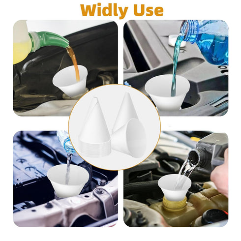 Disposable Engine Oil Funnels, Paper Funnels for Motor Oil, 6 oz Disposable Engine Oil Funnel for Gas, Car Oil Change Fluid (paper -60 pcs)...