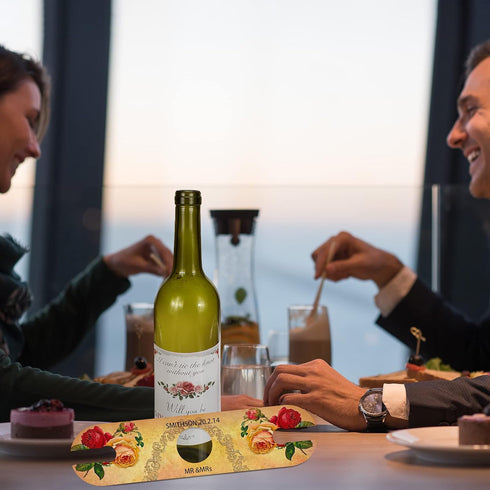 Jetec Wine Glass Holder Sublimation Blank Under Cabinet Stemware Wine Glass Holder Storage DIY Picture Sublimation MDF Blanks for Couple Lovers Fr...