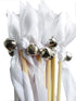 50PCS Ribbon Wands with Triple Ribbon and Silver Bell Party Wand Party Favors Streamers Ribbon Sticks Magic Fairy Wands for Wedding Decors...