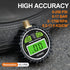 Digital Tire Pressure Gauge, 2-1/2" Dial Size Digital Air Pressure Gauge with 1/4'' NPT Bottom Connector and Rubber Protector, Air Pressure Gauge ...
