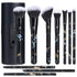 BS-MALL Makeup Brushes NO Smell 10 PCS Set Black Color Synthetic Foundation Powder Concealers Eyeshadows with Black Case...