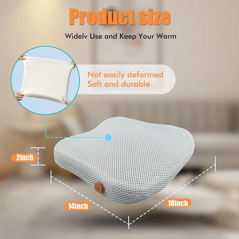 RIGO Heated Seat Cushion for Office Chair with USB Portable Heating Stadium Seats for Bleachers Heater Pad 3 Levels Graphene Heater Cushion Pillow...
