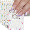 JMEOWIO 10 Sheets Flower French Tip Nail Art Stickers Decals Self-Adhesive Pegatinas Uñas Spring Summer Floral Line Nail Supplies Nail Art Design ...