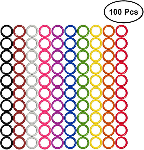 Colorful Ring Stitch Markers (5mm 100pcs) (5MM-100pcs)...