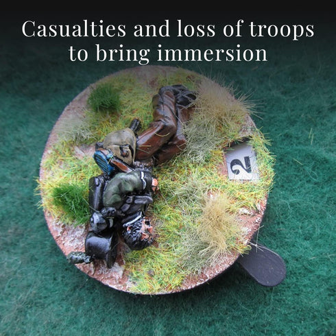 Wargames Delivered Black Powder War - Epic Battles: Napoleonic Prussian Casualty Markers, Revolutionary War Tabletop Toy Soldiers for Miniature Wa...