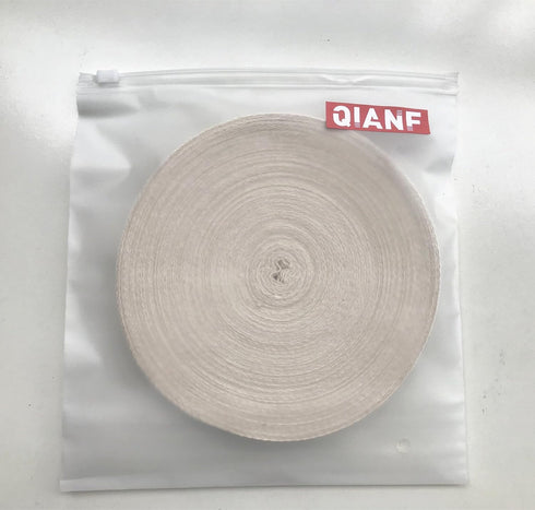 QIANF Twill Tape Ribbon 100% Cotton Natural Color 1/2 Inch Wide 50 Yard Roll Herringbone Tape(1/2 Inch-50Yard, Off-White)...