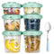 SUPERMAMA Plastic Baby Food Containers 12 Set(2/4/7oz),Stackable Baby Food Storage Containers with Lids, Baby Food Snack Jars,Freezer Safe,Easy to...