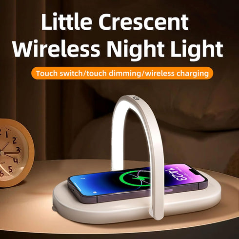 Bedside Lamp with Wireless Charger, 3 in 1 Touch Lamp, Phone Holder, Dimmable Wireless Charging Lamp, 3 Color Modes Touch Control LED Night Light ...