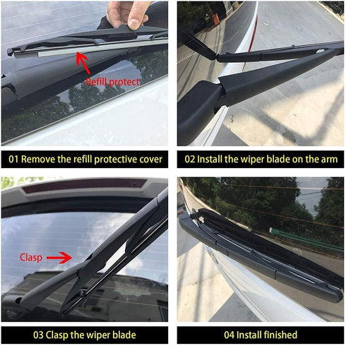 OTUAYAUTO Rear Windshield Wiper Blades - 2 Pieces of 13" Car Back Window Wiper - for Hyundai Elantra GT, I30 2012 2013 2014 2015 2016 2017...