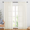 NICETOWN Linen Sheer Curtains and Drapes for Living Room, Rod Pocket & Back Tab Semitransparent with Light Through Vertical Window Treatments for ...