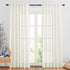 NICETOWN Linen Sheer Curtains and Drapes for Living Room, Rod Pocket & Back Tab Semitransparent with Light Through Vertical Window Treatments for ...