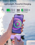 Purple Small Portable Battery Charger 4800mAh, Tiny Power Bank Ultra-Compact 15W Fast Charging Mini Battery Pack Power Charger for iPhone 14 Pro/1...