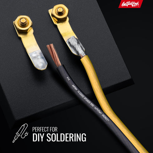 Install Link 14 AWG Gauge Speaker Wire Cable (30 Feet) Stereo, Car or Home Theater, CCA...