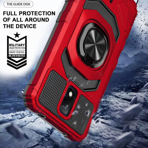Ailiber for Cricket Debut Case, AT&T Calypso 2(U319AA) Case with Screen Protector, Ring Kickstand for Magnetic Car Mount, Heavy Duty Rugged Shockp...