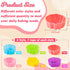 R HORSE 42 Pack Silicone Molds Cupcake Multi Flower-Shaped Baking Cups Multi Color Cupcake Liners Nonstick Muffin Baking Mould Reusable Muffin Cup...
