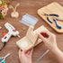 OLYCRAFT Wooden Hot Glue Gun Holder with 50Pcs Hot Melt Resin Glue Sticks Wood Hot Melt Glue Gun Stand Hot Melt Glue Gun Wooden Base with Glue Sti...