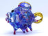 Puffer Miniature Hand Blown Glass Art Figurines Sea Animals Collectible Gift Home Décor (Purple Blue)...