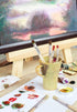 Wooden Stencil Brush Penta Angel Natural Bristle Wood Template Art Paint Brushes for Acrylic Oil Watercolor Painting on Wall Paper and Crafts Proj...