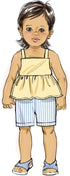 Butterick B6936A Toddlers' Overalls and Dress Sewing Pattern Kit, Design Code B6936, Sizes 1/2-1-2-3-4...
