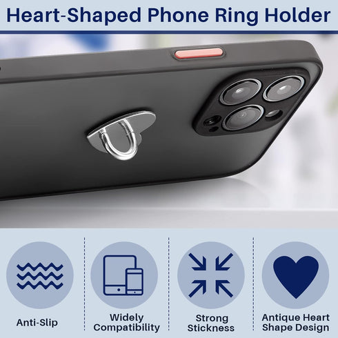 6 Pcs Cell Phone Ring Holder Stand Phone Ring Holder Adhesive Metal Phone Finger Grip Universal Ring Holder for Cell Phone Tablet, Sticky Phone Ch...