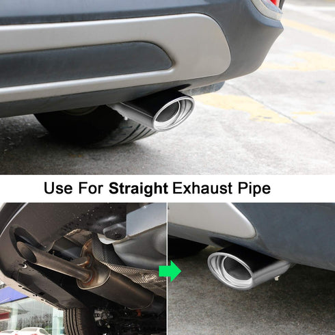 Dsycar Universal Stainless Steel 1.5" - 2.25" Inlet Exhaust Tips, Fit Pipes Diameter 1.5-2.25 inch, Adjustable Car Decoration Chrome-Plated Finish...