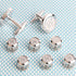 Mens Cufflinks and Studs Tuxedo Shirts Business Wedding Initials Alphabet A-Z Gift Set...