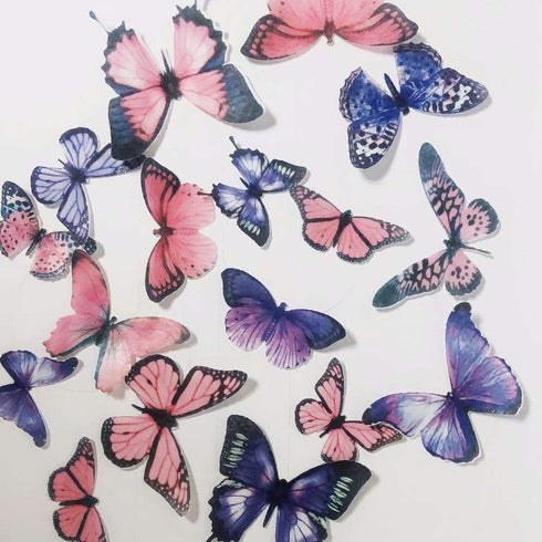 36pcs Edible Butterfly Cupcake Toppers Birthday Cake Decorations Precut CHOCKACAKE Wafer Paper Butterflies...