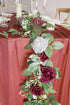 Lookein 10 Feet Burgundy Chiffon Table Runner Sheer Wedding Table Cloth 29x120 Inches Rustic Wedding Decorations French Chiffon Table Runner...