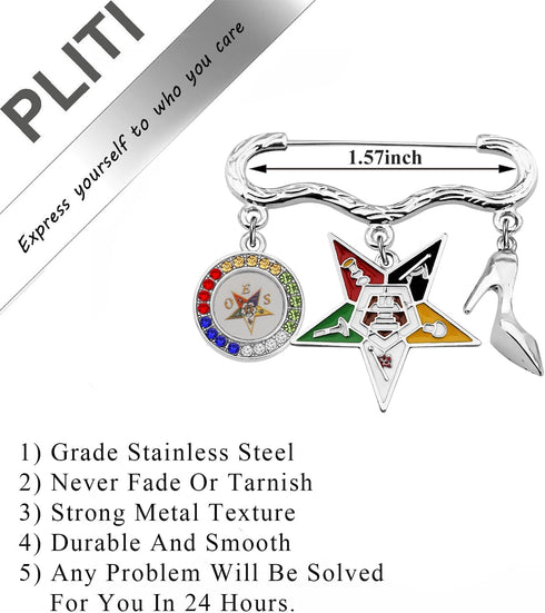 PLITI OES Brooch Pin Order Of The Eastern Star Gift OES Sorority Gift Sorority Sisterhood Gift Sorority Sister Gift...