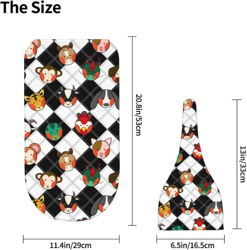 Chinese Zodiac Newborn Swaddle Blanket with Beanie Set Soft Baby Sleep Sack Stretch Adjustable Swaddle Wraps Receiving Blankets...