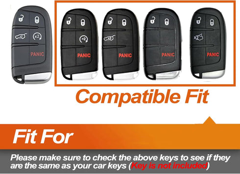 Silicone Key Fob Cover Fit for Jeep Grand Cherokee Renegade Compass Dodge Challenger Charger Dart Durango Chrysler 200 300 | Car Accessories | Rem...