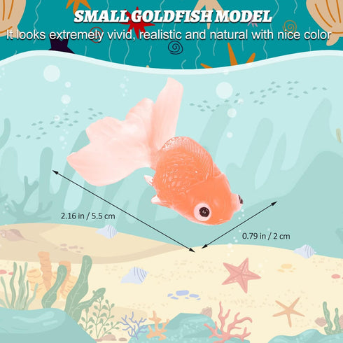 Kisangel Floating Fish 10pcs Miniature Goldfish Artificial Swimming Goldfish Rubber Goldfish Model Fish Emulation for Aquarium Fish Tank Plastic F...