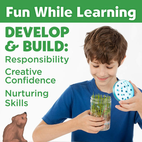 Creativity for Kids Grow 'N Glow Terrarium Kit for Kids - Educational Science Kits Ages 6-8+, Kids Gifts for Boys and Girls, Craft and STEM Projec...