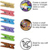 Mini Natural Wooden Clothespins with Jute Twine, 250pcs, 1 Inch Photo Paper Peg Pin Craft Clips with 66ft Natural Twine for Scrapbooking, Arts & C...