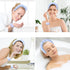 Skincare Headband and Wristband Set for Face Washing Spa Blue Bubble Soft Headbands for Women Makeup Skin Care Hairbands Sponge Terry Cloth Head B...