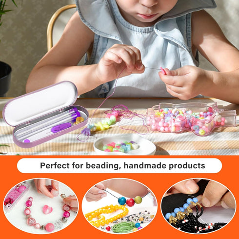 GarfxG 39 PCS Beading Needles Set - Collapsible Big Eye Beading Needles, Twisted Wire Seed Beading Needles, Straight Beading Needles and Beading T...