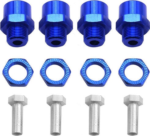 4Pack Share Goo Metal 12mm to 17mm Wheel Hex Drive Hub Adapter Conversion 15mm Offset Extension Compatible with Tamiya Axial RC4WD Traxxas HPI Him...