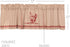 VHC Brands Sawyer Mill Chicken Pleated Curtain Valance, Red, 20x72...