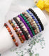 BOMAIL 12PCS 6MM Gemstones Beaded Bracelet for Women Healing Crystal Stone Bracelets Round Beads Semi-Precious Stretch Bracelet Set Unisex Jewelry...