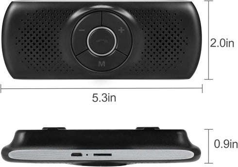 Wireless in Car Handsfree Speakerphones, Portable Bluetooth Speaker,Stereo Sound Enhanced Bass/Built-in Mic/TF Card Player/Google Assistant Voice ...
