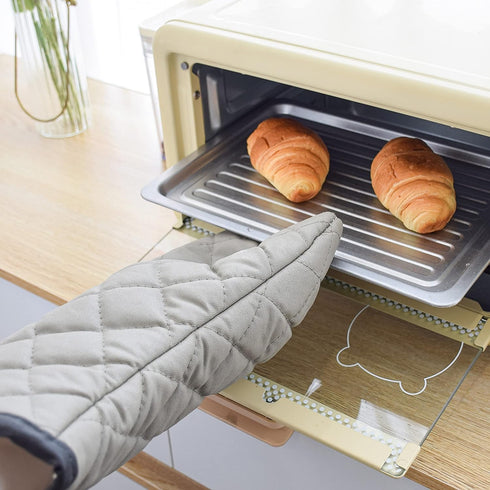 ARCLIBER Oven Mitts 1 Pair of Quilted Terry Cloth Cotton Lining,Extra Long Professional Classic Oven Mitt Heat Resistant Kitchen Oven Gloves,16 In...