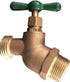 EZ-FLUID PLUMBING 1/2" MIP X 3/4" MHT Male Hose Threaded Hose Connector Hose Bib,Heavy Duty Brass No-Kink Hose Bibb Water Faucet,Outdoor Garden Ho...
