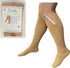 Closed Toe 15-20 mmHg Zipper Moderate Compression Leg Circulation Socks (Beige, 3XL)...