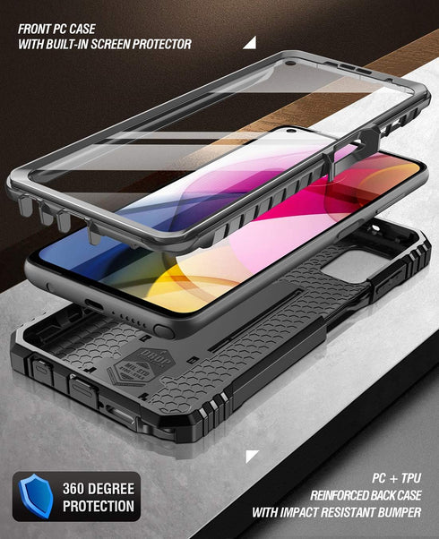 Poetic Revolution Series Case for Moto G Stylus (2021), Full-Body Rugged Dual-Layer Shockproof Protective Cover with Kickstand and Built-in-Screen...