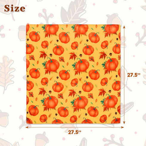 Fall Satin Head Scarf, Hair Square Scarves for Women Neck Silk Feeling Lightweight Wrap Bandana Autumn Handkerchief Thanksgiving Gift 27.5 * 27.5 ...